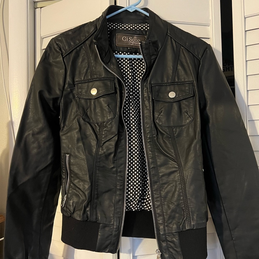 Faux leather jacket